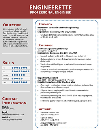 Colourful modern resume template