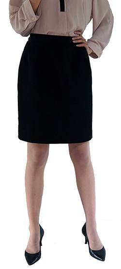 Professional black pencil skirt